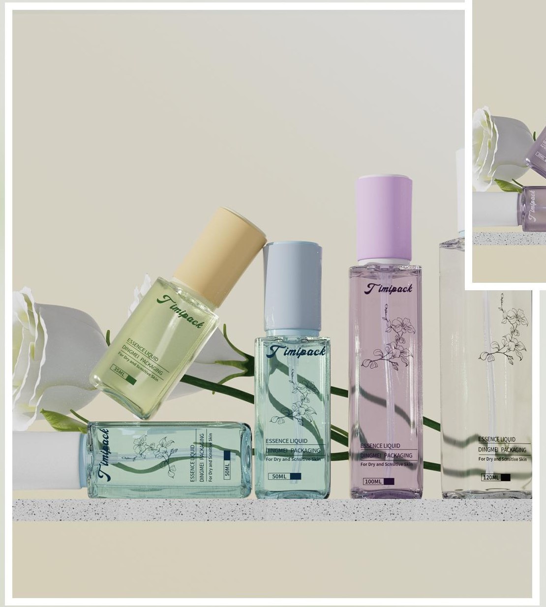 Skincare Packaging — bottles for toner, lotion, essence and skincare sets