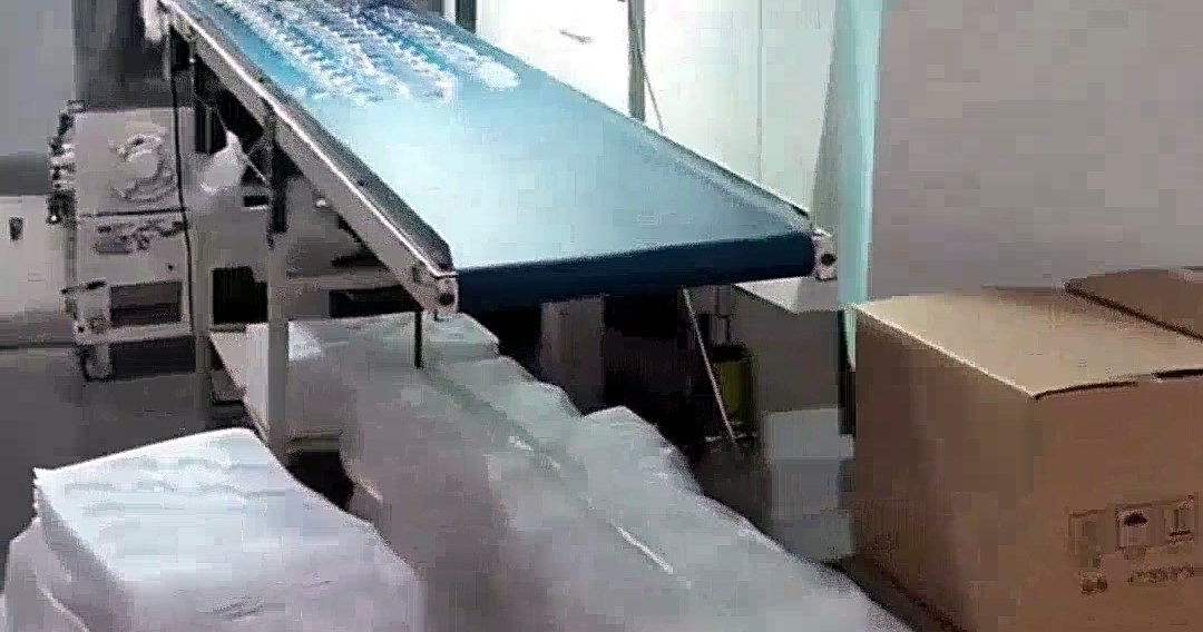 Packing area with finished goods ready for dispatch