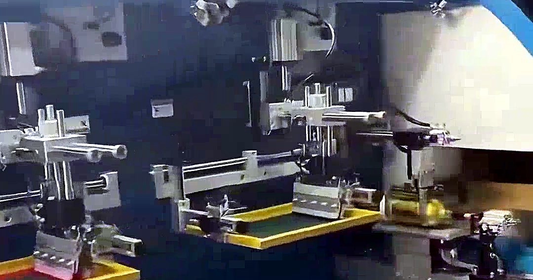Two-colour silk printing machine